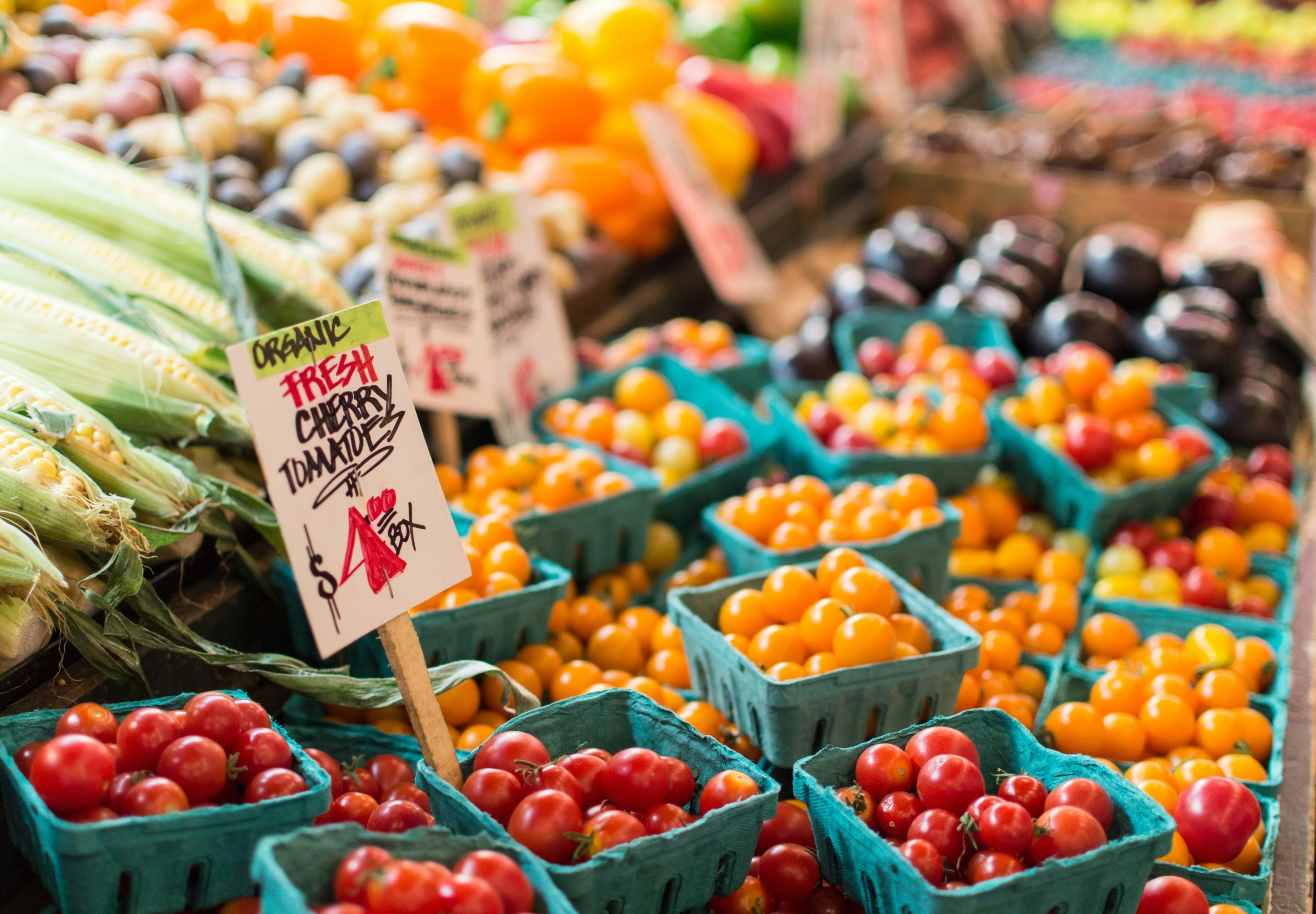 Farmers market tomatoes